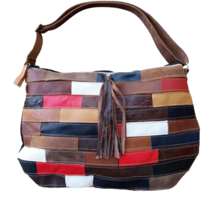 Leather hobo style handbag