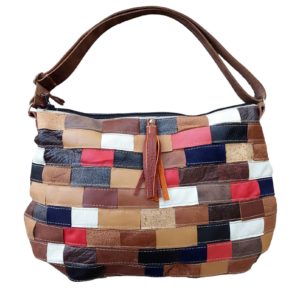 Leather hobo style handbag